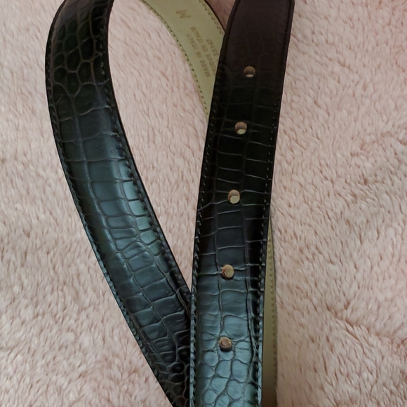 Talbotes genuine leather belt buckle Italy M - Picture 3 of 5